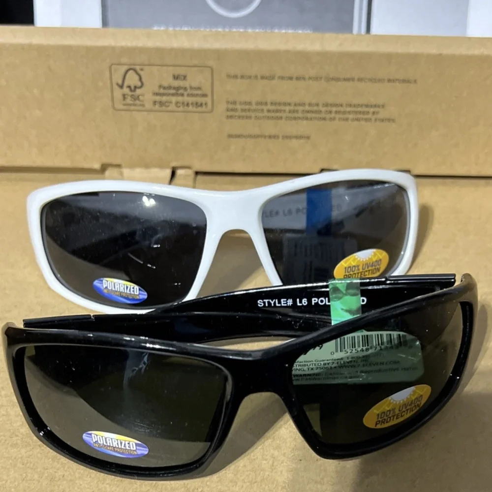 24/7Life Men's Wrap Polarized Sunglasses,Plastic Frame, Gray Lenses